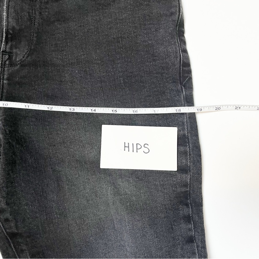 Good American Good Classic Jeans 10 30 black faded distressed high waist stretch - Picture 10 of 12